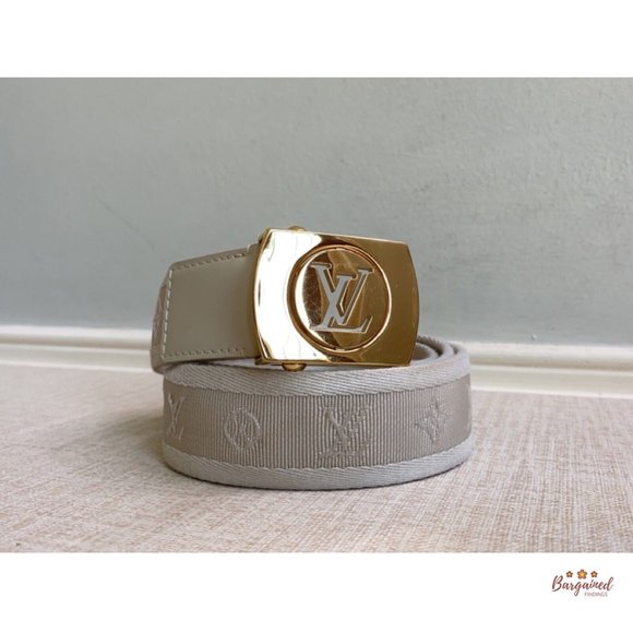 Authentic Louis Vuitton Off White Monogram Canvas Ceinture Fortune Belt 80/32 - Picture 11 of 12